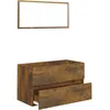 Image de Vidaxl Ensemble De Meubles De Salle De Bain 2 Pcs ChÃªne FumÃ©