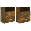 Image de Vidaxl Tables De Chevet 2 Pcs ChÃªne FumÃ© 50x32x60 Cm