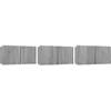 Image de vidaXL Meubles TV suspendus Sonoma gris 3 pcs 60x30x30 cm Bois