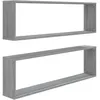 Image de vidaXL ÃtagÃ¨res murales cube 2 pcs Sonoma gris 100x15x30 cm Bois