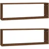 Image de vidaXL ÃtagÃ¨res murales cubiques 2 pcs ChÃªne marron 80x15x26,5 cm