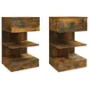 Image de vidaXL Tables de chevet 2 pcs ChÃªne fumÃ© 40x35x65 cm Bois d'ingÃ©nierie