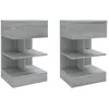 Image de vidaXL Tables de chevet 2 pcs Sonoma gris 40x35x65cm Bois d'ingÃ©nierie