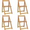 Image de Vidaxl Chaises Pliables De Jardin 4 Pcs Bois D'acacia Massif