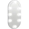 Image de vidaXL Miroir avec Ã©clairage LED 40x20 cm Verre Ovale