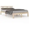 Image de vidaXL Cadre de lit Bois massif 135x190 cm Double