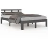 Image de vidaXL Cadre de lit Gris Bois massif 200x200 cm
