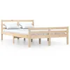 Image de vidaXL Cadre de lit Bois massif 135x190 cm Double