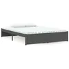 Image de vidaXL Cadre de lit Gris Bois massif 135x190 cm Double