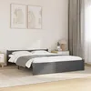 Image de vidaXL Cadre de lit Gris Bois massif 135x190 cm Double