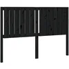 Image de vidaXL TÃªte de lit Noir 145,5x4x100 cm Bois massif de pin