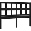 Image de vidaXL TÃªte de lit Noir 125,5x4x100 cm Bois massif de pin