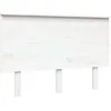 Image de vidaXL TÃªte de lit Blanc 124x6x82,5 cm Bois massif de pin