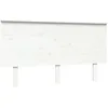 Image de vidaXL TÃªte de lit Blanc 144x6x82,5 cm Bois massif de pin