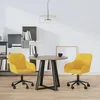 Image de vidaXL Chaises pivotantes Ã  manger lot de 2 Jaune Velours
