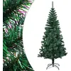 Image de vidaXL Sapin de NoÃ«l artificiel pointes iridescentes Vert 210 cm PVC