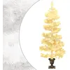 Image de vidaXL Arbre de NoÃ«l hÃ©licoÃ¯dal avec pot et LED Blanc 120 cm PVC