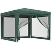 Image de Vidaxl Tente De FÃªte Avec 4 Parois LatÃ©rales En Maille Vert 3x3 M Pehd