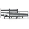Image de vidaXL Cadre de lit Bois de pin massif 200x200 cm Gris
