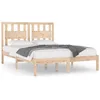 Image de vidaXL Cadre de lit Bois de pin massif 120x190 cm Petit Double