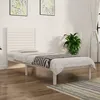 Image de vidaXL Cadre de lit sans matelas blanc 75x190 cm bois massif