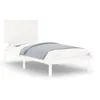 Image de vidaXL Cadre de lit Blanc Bois de pin massif 90x200 cm