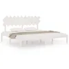 Image de vidaXL Cadre de lit Blanc 200x200 cm Bois massif