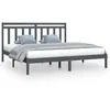 Image de vidaXL Cadre de lit Gris Bois massif 200x200 cm
