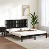 Image de vidaXL Cadre de lit sans matelas noir 150x200 cm bois massif