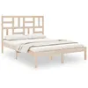 Image de vidaXL Cadre de lit Bois de pin massif 140x190 cm
