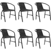 Image de Vidaxl Chaises De Jardin 6 Pcs Rotin Plastique Et Acier 110 Kg