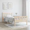 Image de vidaXL Cadre de lit Bois massif 90x190 cm Simple
