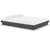 Image de vidaXL Cadre de lit Gris Bois massif 135x190 cm Double