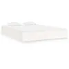 Image de vidaXL Cadre de lit Blanc Bois massif 150x200 cm TrÃ¨s grand