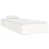 Image de vidaXL Cadre de lit Blanc Bois massif 90x190 cm Simple