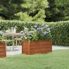Image de Vidaxl Lit SurÃ©levÃ© De Jardin Gris 100x40x45 Cm Acier Corten