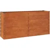 Image de Vidaxl JardiniÃ¨re Gris 160x40x77 Cm Acier Corten