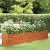 Image de Vidaxl JardiniÃ¨re Gris 240x40x45 Cm Acier Corten
