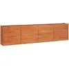 Image de Bac De Jardin SurÃ©levÃ© Avec Base Ouverte Et Bords SecurisÃ©s 320x40x77 Cm Acier Corten