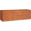 Image de Vidaxl JardiniÃ¨re Gris 240x80x77 Cm Acier Corten