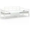 Image de vidaXL Lit de jour Blanc Bois massif de pin 90x190 cm