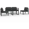 Image de Vidaxl Salon De Jardin 5 Pcs Avec Coussins Aluminium Anthracite