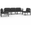 Image de Vidaxl Salon De Jardin 5 Pcs Avec Coussins Aluminium Anthracite
