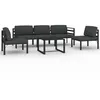 Image de Vidaxl Salon De Jardin 6 Pcs Avec Coussins Aluminium Anthracite