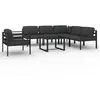 Image de Vidaxl Salon De Jardin 7 Pcs Avec Coussins Aluminium Anthracite
