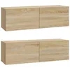 Image de vidaXL Meubles TV 2 pcs ChÃªne Sonoma 100x30x30 cm Bois d'ingÃ©nierie