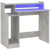 Image de vidaXL Bureau Ã  lumiÃ¨res LED Gris bÃ©ton 97x90x45 cm Bois d'ingÃ©nierie