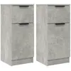 Image de vidaXL Buffets 2 pcs Gris bÃ©ton 30x30x70 cm Bois d'ingÃ©nierie