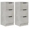 Image de vidaXL Buffets 2 pcs Gris bÃ©ton 30x30x70 cm Bois d'ingÃ©nierie