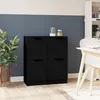 Image de vidaXL Buffets 2 pcs noir 30x30x70 cm bois d'ingÃ©nierie